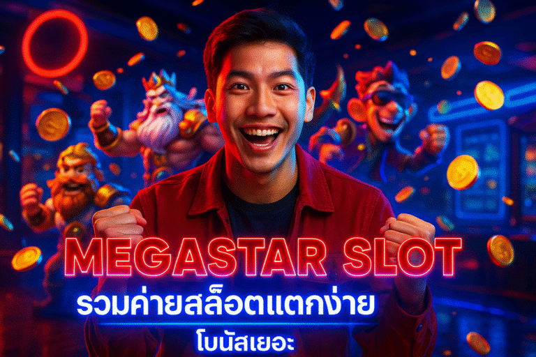 MEGASTAR SLOT รวมค่ายสล็อตแตกง่าย โบนัสเยอะ